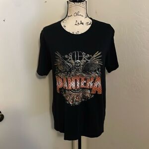 Pantera Lamb Of God Black Distressed Graphic Shirt